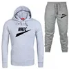 Trainingsanzug für Herren, 2-teilig, mit Kapuze, Sport-Sweatsuit, lässig, komplett, Jogging-Sweatsuit-Sets, Sportbekleidung, Trainingskleidung, Herren-Markenlogo-Druck