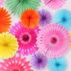 8/10/12/tum festdekoration Hollow Tissue Paper Fan Origami Flower Pinwheels Wedding Marriage Födelsedag Baby Shower Diy Supplies