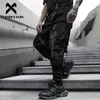 11 Bybb's Tactical Tactical Pocketwork Bolsos Fitas Carga Pant Homem Harajuku Corredores Homens Calças Streetwear Hip Hop Função Calças 220325