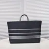 Designer Shoulder Bag Letter Print Stripe Evening Bags Large Capacity Tote Canvas Japanese Casual Handbag Shopping Bags for Women