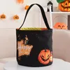 New Halloween Basket Party Supplies Glowing Pumpkin Bag Children's Portable Candy Bag Ghost Festival Tote Bucket Decoration FY5388 0727