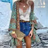 Ubranie etniczne Summer Kimono Otwórz Front Bohemian Floral Bluzka Casual Loose Beach Tops Vintage 5xl plus size Blusas Kobiet Karniganetniczny