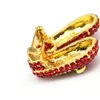 10 st/mycket anpassade broscher röd kristall strass högklackad trollkarl av oz skor brosch stift för kvinnor lady gåva
