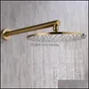 Brushed Gold Solid Brass Bathroom Shower Faucet Wall Mounted Drop Delivery 2021 Sets Faucets Showers Accs Home Garden 90Skx