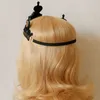 Mörk gotisk drottning pannband krona dominerande rosor krona pannband cosplay party kostym hår tillbehör