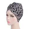 Berretti Beanie/Skull Caps Donna India Musulmano Turbante Elastico Stampa Coda Lunga Cappello Testa Sciarpa Avvolgente 2022 Accessori per capelli da donna Cap per la perdita