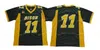 Thr ncaa ndsu bison college 11 carson wentz jersey män norra carolina tar klackar fotboll 10 mitchell trubisky tröjor unc svartblå vit grön