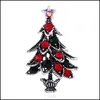 Spille Spille Gioielli Albero di Natale Diamanti Spilla Spille Per donna Diamante Strass Ragazza Spilla di lusso 4 colori Anc Dhcpe