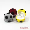 Smyckespåsar väskor 10st/100st Creative Style Football Ring Earring Box Velvet Ball Display PackagingJewelry