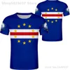 CAP-VERT t-shirt bricolage gratuit sur mesure nom numéro pays t-shirt nation drapeau cv collège portugais imprimer po île vêtements 220702