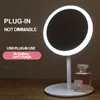 Compact Face Mirrors Led Light Makeup Mirror Storage Face Adjustable Touch Dimmer USB Vanity Table Desk Cosmetic MirrorCompact