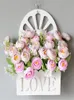 Party Decoration Artificial Flower Wall Hanging Basket Wedding Table Center Fake SuppliesParty