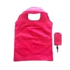 500pcs Storage Bags With Hook 190T Plain Foldable Reusable Eco Storage-Grocery bag outdoor portable Shopping Tote SN4977