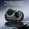 Kemik İletim Kulak Hook Kablosuz Bluetooth Kulaklık TWS Çift Mic Mic Enc Gürültü Azaltma Spor Subwoofer Şarj Kutusu ile Işık Gece Kulak Seti