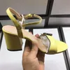 Women Leather Sandal Mid 7.5cm Summer Designer Gold-Toolware Cykny Heel Sandals Size 35-42