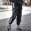 Dövülebilir Harajuku Kargo Pantolon Erkek Sokak Giyim Erkekler Sıradan Elastik Bel Joggers Pantolonlar Renk Bloğu Hip Hop Harem Pants 220509
