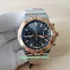 GF Maker Super Quality Mens Watches 42mm Chronomat B01 42 18k Rose Gold Sapphire Chronograph ETA 7750 Movement Mechanical Automatic Watch Men's Wristwatches