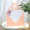 ギフトラップ15pcs/lot luxury pink/redenvelopes Hollow Invitation Party Wedding Business Opening Activity 175mm x 125mmgift