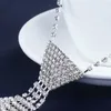 Подвесные ожерелья элегантная ожерелье в форме галстука Глитер -хлитер с длинным моментом из бусинного момента Женщины свадебные выпускные вечера ювелирные украшения 4101412