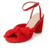 BLXQPYT Sandals Women 2022 Designer Bar-Bow-Bow-knot Heels Open Open Toe Bress بالإضافة إلى حجم 31-48 حفل زفاف 283-1 G220525