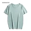 Murowanie Kobiety Solidne koszulki Kolory 100% Bawełna Casual Koszulki Lady Base Tees Samica Streetwear Topy MT20075 220321