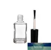 5ml 10ml 15ml Empty Glass Nail Polished Oil Bottles With White Cap With Brush Cosmetic Nail Oil Container SN724