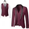 Costumes pour hommes Blazers Mariage Eveing ​​Robe 3 pièces JacketPantsVest hommes Suit S 220823