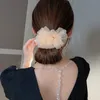 Mujeres elegantes flores moño Maruko peinados hacer herramientas largas dulce diadema diademas moda accesorios para el cabello