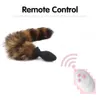 Massage 10frequentie afstandsbediening Anale plug vibrator met vosstaart siliconen buttplug