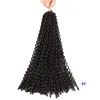 パッションツイストヘア18インチの水波かぎ針編み蝶のロックまたはボヘミアンのねじれ髪の合成編組ヘアエクステンションLS06