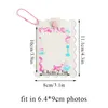 Card Holders Keychain Postcards Protective Case Po Sleeves Decoration Bag Pocard Pendant School Stationery 1 SlotCard