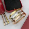 Destornillador de lujo de gama alta pulsera de amor unisex brazalete 316l joyería de oro de acero inoxidable de acero inoxidable