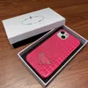 High quality Designers Iphone High Value Fashion 14pro Mobile Phone Case Iphone14 Advanced Patent Leather Crocodile 12p Couple 13pro