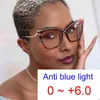 Zonnebrillen retro bloem kat oog leesbril voor vrouwen luxe designer optische lens brillen plus 0 tot 60 anti -blauw L7671233