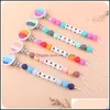 PACIFIER HOLDERSCLIPS Baby Feeding Baby Kids Maternity Newborn Clip Sile Teether Nipple Clips Medting Toy Rainb Dhjvx