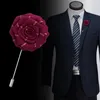 Boogbladen mannen dames lint revers pins broche sieraden bruiloft feest shirt suit jurk naalden legering bladeren roze bloembroches corsagebowbow