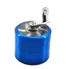 Accessories tobacco grinder 50mm 4 layers Zicn alloy hand crank grinders metal for herbs herbal for Towel GG0530