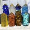 Dekorativa föremål Figurer Kristaller Orgonite Natural Stones Citrin Chakras Wand Reiki Hjälper Ponit Wicca Sporitual Room Decor Gemstone