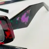 Occhiali da sole Symbole con montatura quadrata in acetato da donna Nero tartarugato Sfumature geometriche HD con aste larghe logo SPR15Y Designer del marchio vacat9717362