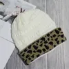 파티 모자 25pcs Lot Leopard Beanie 모자 겨울 니트 귀 GA 창고 크리스마스 선물 모자 Domil1138