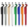 Multifunktion Kapacitiv skärm Stylus Touch Pen 3 i 1 Mobiltelefoninnehavare Stand för att skriva leveranser Kontorsskola Business