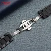 Banda de relógio de cerâmica para huawei gt 2 stap release rápida banda de relógio 18mm 20mm 22mm Relógio Bracelete fosco preto cor 220507