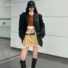 Houzhou Irregular Micro Skirt 2022 Fashion Women Y2K High Weist Sexy Plateed Mini Mini Skirt streetwear T220819