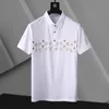 2022 Sommar Mens Luxury Quality Cotton Polo Shirts Färger Kortärmad tryckt T-shirt Down Collar Designer Tops