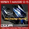 Corps d'injection pour Yamaha max-500 Tmax Max 500 max 500 2012-2015 MOVISTAR Blue Bodywork 113NO.120 Tmax-500 T-MAX500 TMAX500 12 13 14 15 T MAX500 2012 2013 2015 Farécides OEM 2015