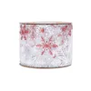 Nastri Natalizi Strumenti Artigianali Bobina di Organza Fiocchi di Neve da 10 Iarde per la Decorazione della Scatola Regali dell'Albero di Natale 63mm x 10 iarde 1222652