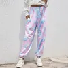 Damesbroeken dames capris casual vrouwen baggy grijze vaste stof/dye dye joggers joggers zakken losse oversized streetwear high taille