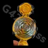 Heady Pipe Glass Hand Pipes 5 "喫煙カタツムリのハニカムスプーン水ギセルパイプタバコ4色GH04