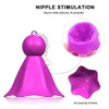 Meme stimülasyonu yalama vibratör göğüs büyütme vajinal masaj G-spot kadın mastürbator kadınlar için seksi oyuncaklar