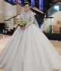 Advanced Custom Made Princess Designs Ball Gown Abiti da sposa Manica lunga Abiti da sposa con perline Vestidos De Novia 2023 Abito Mariage